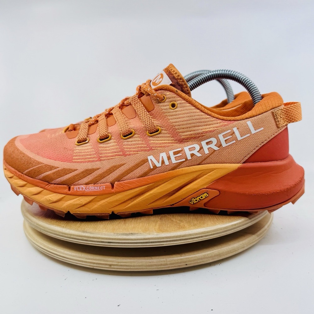 Merrell Agility Peak 4 Mens 8.5 Orange Vibram Trail Running Shoes J00003274